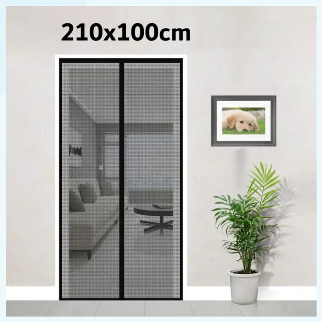 Mosquito Net for Door with Stay-Open Insect Screen Full Frame _(F18) Polyester Washable Infants Mosquito Net-image-13