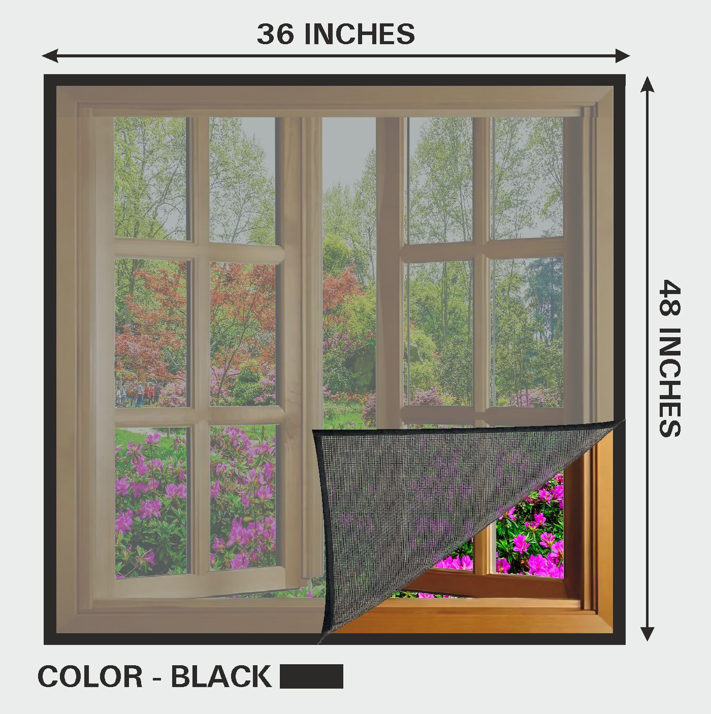 auranest Window Mosquito Net Pre Stiched with Adhesive Hook & Loop Tape Fibre Washable Adults Mosquito Net-picture-17