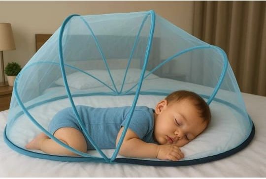 HDPE - High Density Poly Ethylene Kids Washable Crib - Baby mosquito (size 0-24month) Mosquito Net-image-46