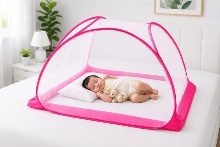 Baby mosquito foldble HDPE - High Density Poly Ethylene Washable Kids Mosquito Net-image-38