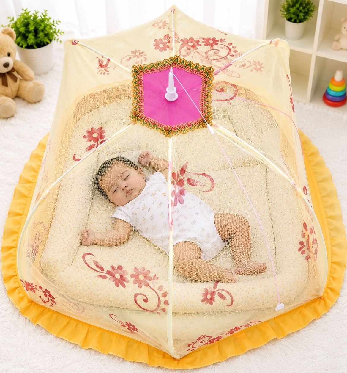 new stylehub Style hub 6 shik oval golden printed baby mosquito net Cotton Washable Kids Mosquito Net-picture-10
