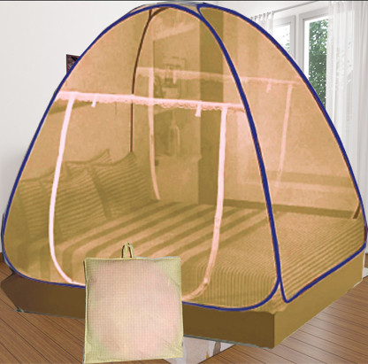 khanjan fashion hub Polyester Infants Washable YELLOW mosquito net 6x6 windows mosquito net zipper machhardani triple bed 8x8 Mosquito Net image 1