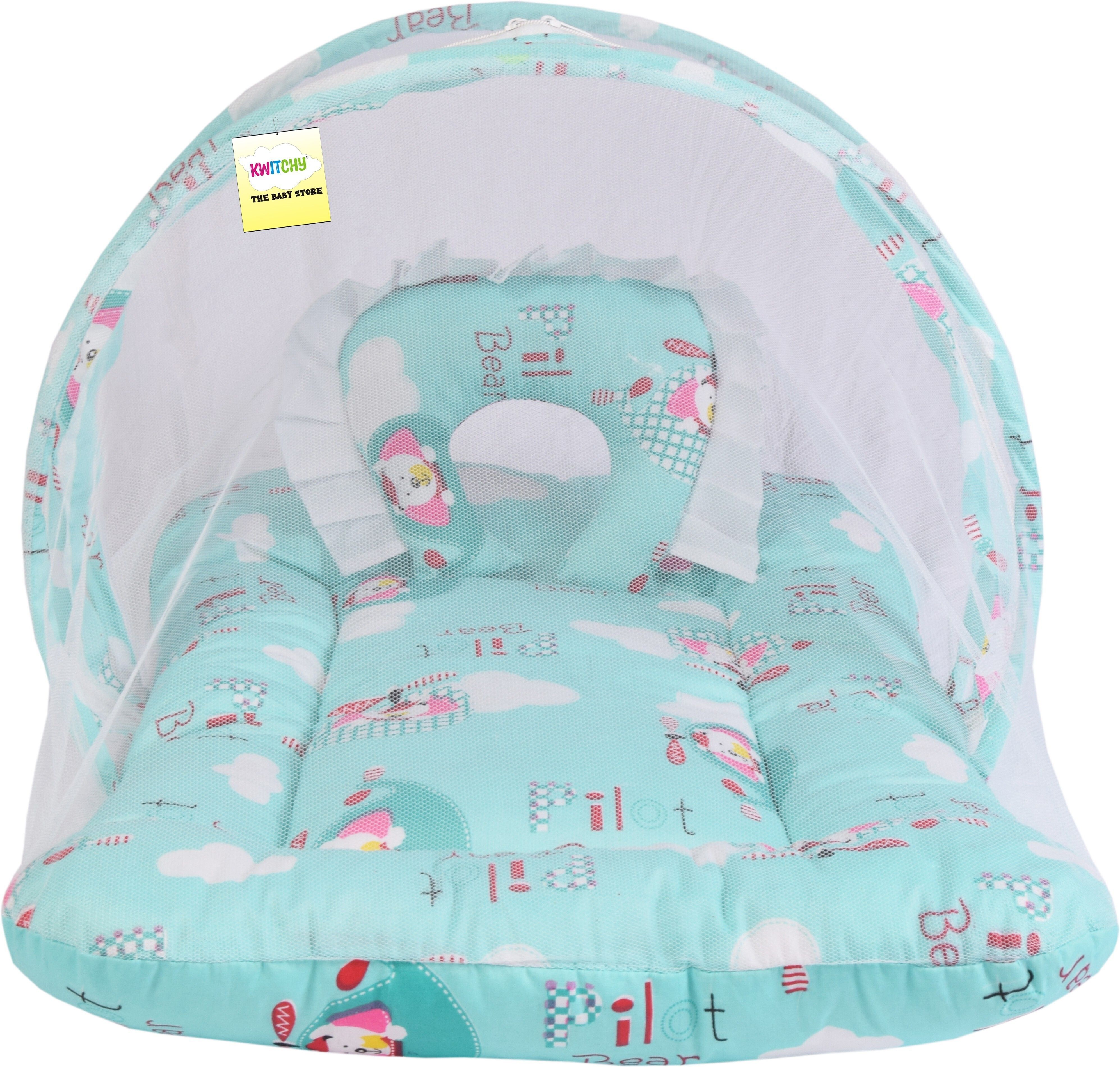 kwitchy Cotton Infants New Born Baby Mosquito Net Bed with Cushioned Pillow Mosquito Net-picture-0