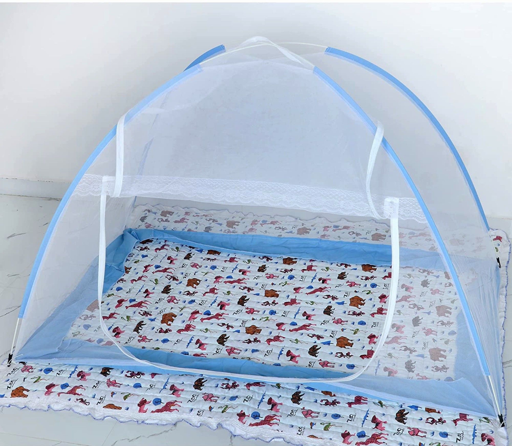 Polyester Kids Washable Foldable Baby Mosquito Net, 0 to 24 Months Babies, Size 4 Ft x 2.5 Ft, White Mosquito Net