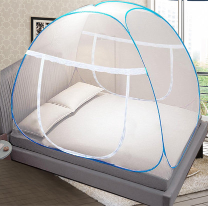 didhiti Polyester Kids Washable WHITE-EE-CCC mosquito net 8 x 8 machardani double bed mosquito net tent for bab Mosquito Net image 1