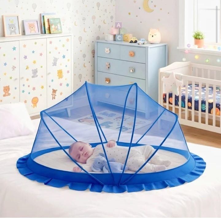 aasthanet Portable Popup Baby Mosquito Net – Foldable Infant Crib with Breathable Mesh Nylon Washable Kids Mosquito Net-picture-30