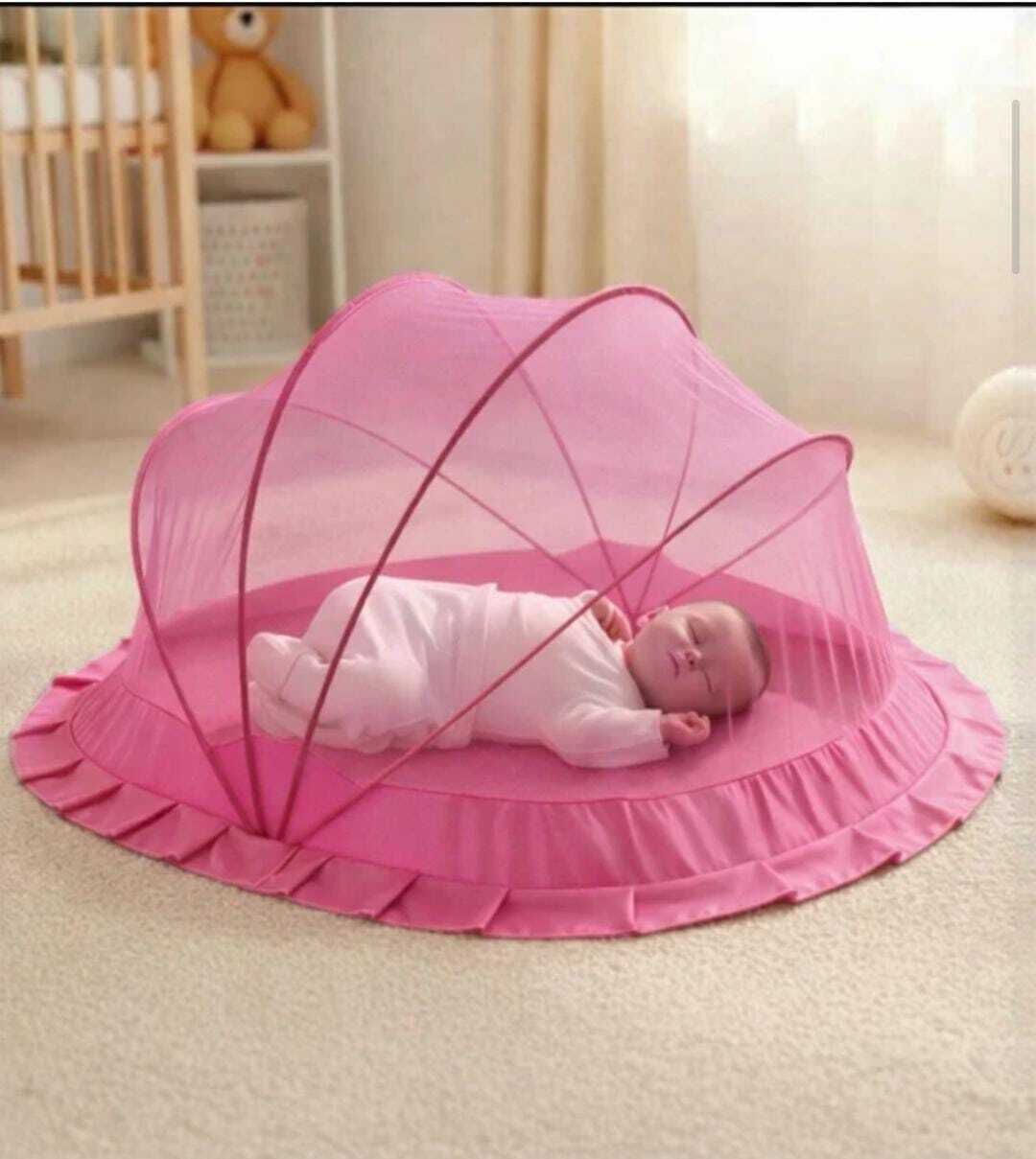 aasthanet Portable Popup Baby Mosquito Net – Foldable Infant Crib with Breathable Mesh Nylon Washable Kids Mosquito Net-picture-23
