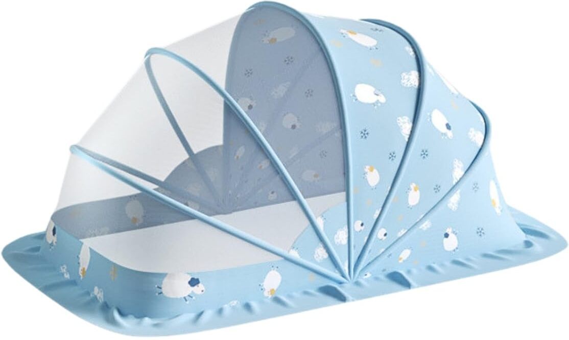 guchigu Portable Baby Folding Crib Mosquito Tent Net Sun Shelter for Infants Nylon Infants Mosquito Net-picture-21