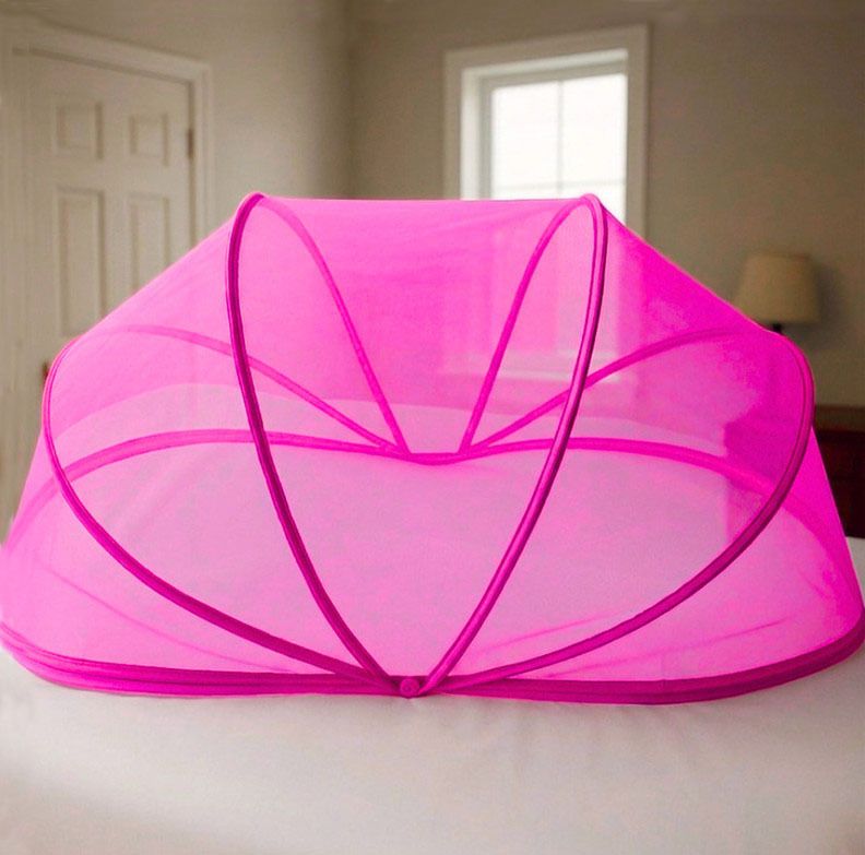 Baby Folding Esay Crib Pink Color O to 24 Month HDPE - High Density Poly Ethylene Washable Kids Mosquito Net-image-43
