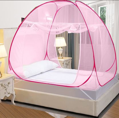 Polyester Kids Washable PINK mosquito net in cotton machhardani for double bed size cotton machardani d Mosquito Net-image-34