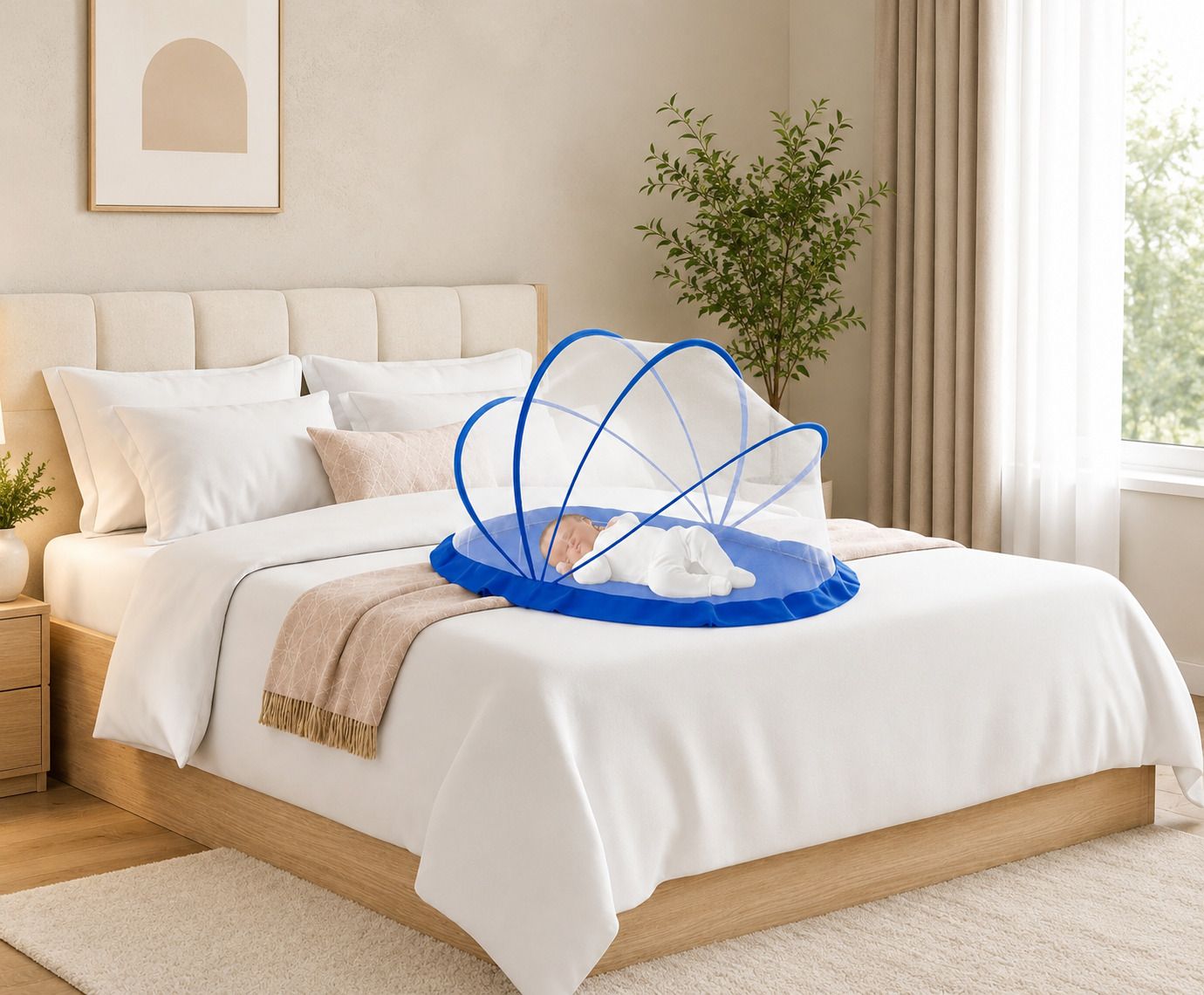Beby mosquito crib net HDPE - High Density Poly Ethylene Washable Kids Mosquito Net-image-40