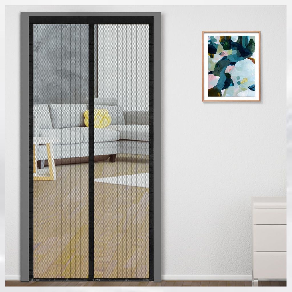 Mosquito Net for Door with Stay-Open Insect Screen Full Frame _(F38) Polyester Washable Infants Mosquito Net-image-12