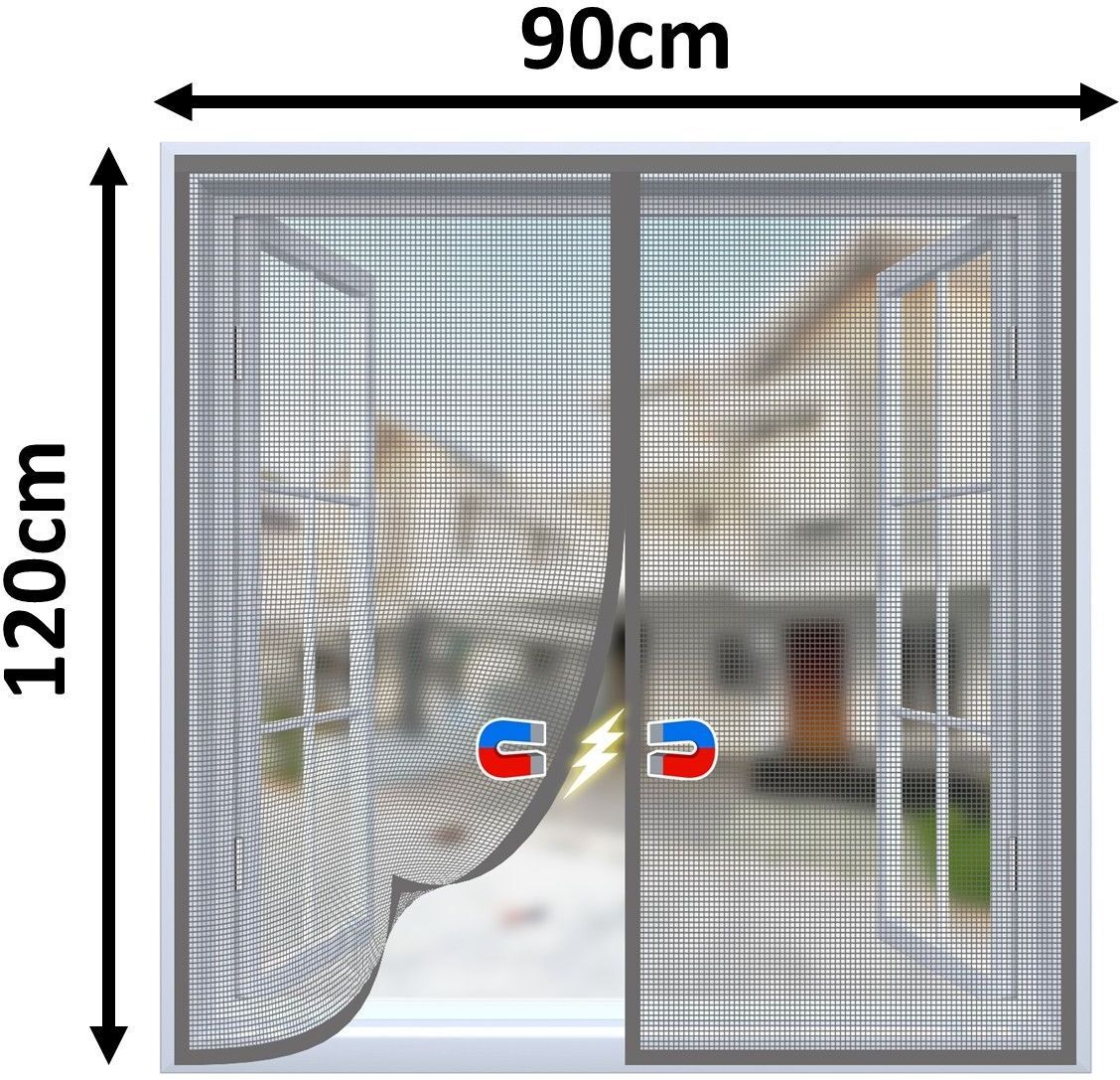 safemyles Premium Magnetic Window Mosquito Net| Window Size 120*90 cms | Polyester Washable Adults Mosquito Net-picture-13