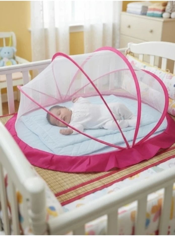 White pink baby crib HDPE - High Density Poly Ethylene Washable Kids Mosquito Net-image-35