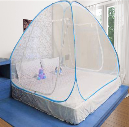 khanjan fashion Polyester Kids Washable WHITE mosquito net gate machhardani for double bed 7 7 single bed mosquito net Mosquito Net image 1