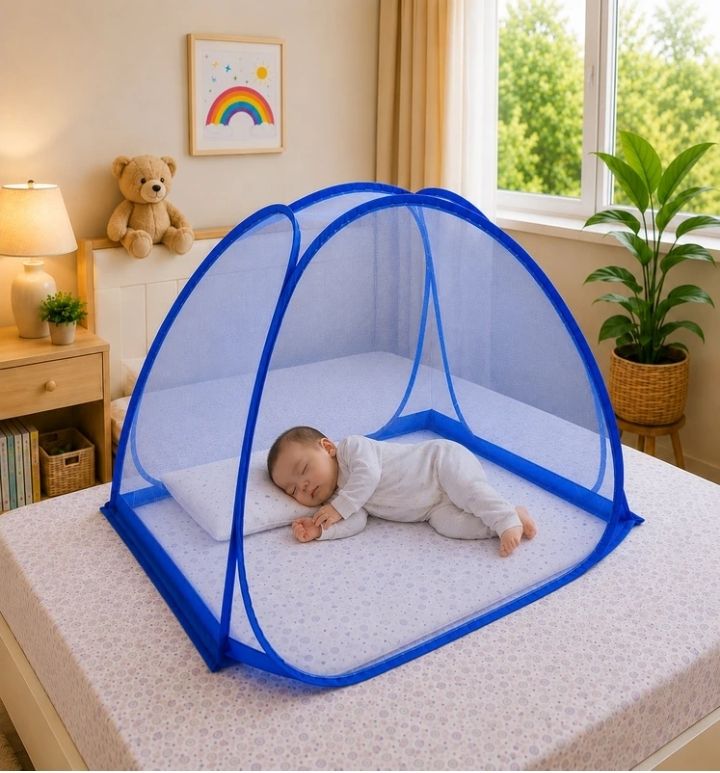 Baby foldable mosquito 0 to 36 months old baby mosquito HDPE - High Density Poly Ethylene Washable Kids Mosquito Net-image-17