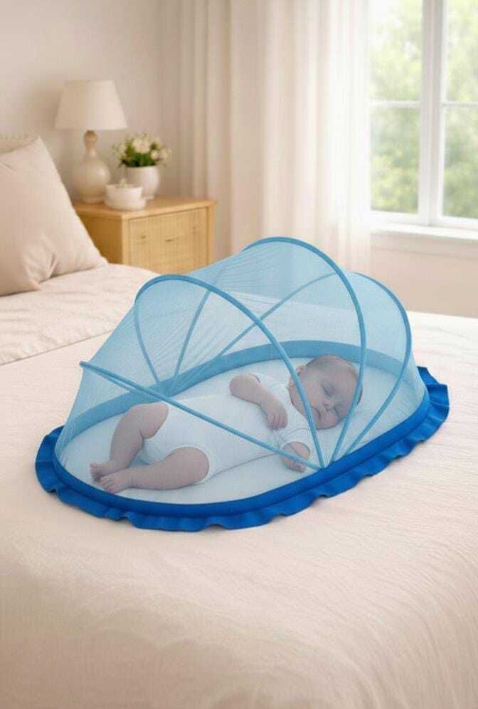 Portable Popup Baby Mosquito Net – Foldable Infant Crib with Breathable Mesh HDPE - High Density Poly Ethylene Washable Infants Mosquito Net-image-27
