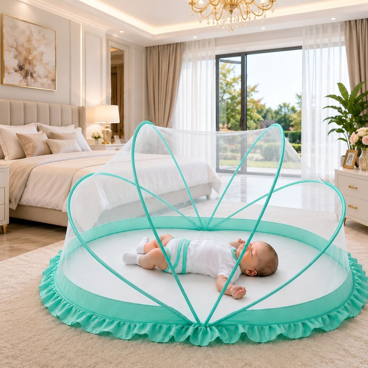 shruty enterprises Baby Mosquito Net (0 To 24) Month HDPE - High Density Poly Ethylene Washable Kids Mosquito Net-picture-31