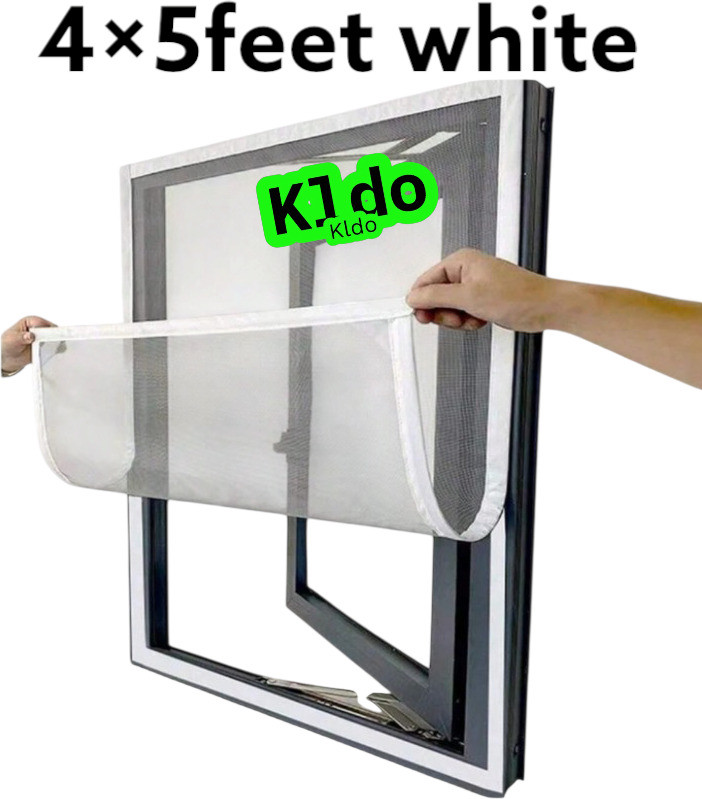 kldo HDPE - High Density Poly Ethylene Infants Washable Premium quality 4×5 feet size white colour window net (washable)for mosquito Mosquito Net image 1