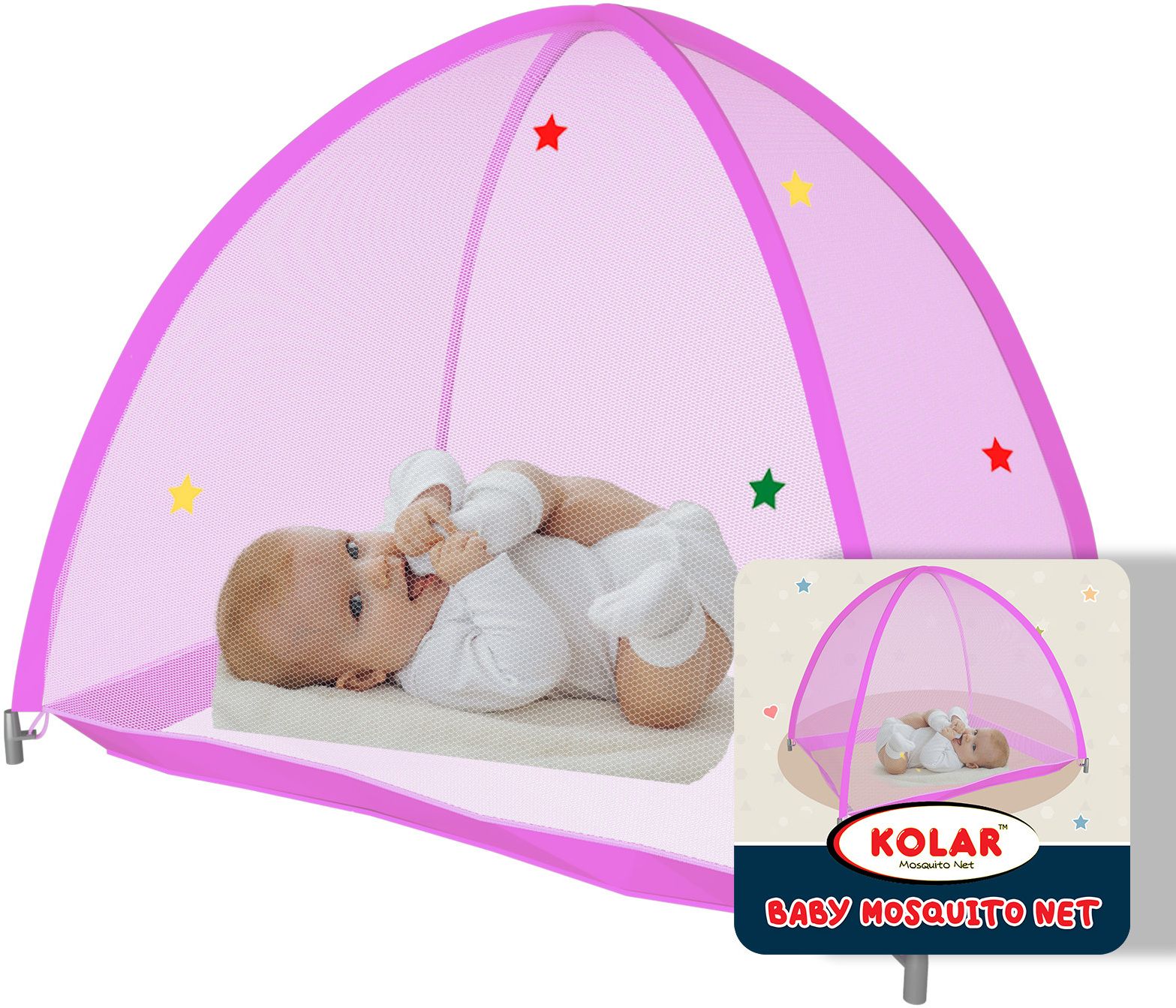 Polyester Infants Washable Anti-Bug Crib Foldable Bottomless Baby (0-24 Months) Crib Machardani Mosquito Net-image-31
