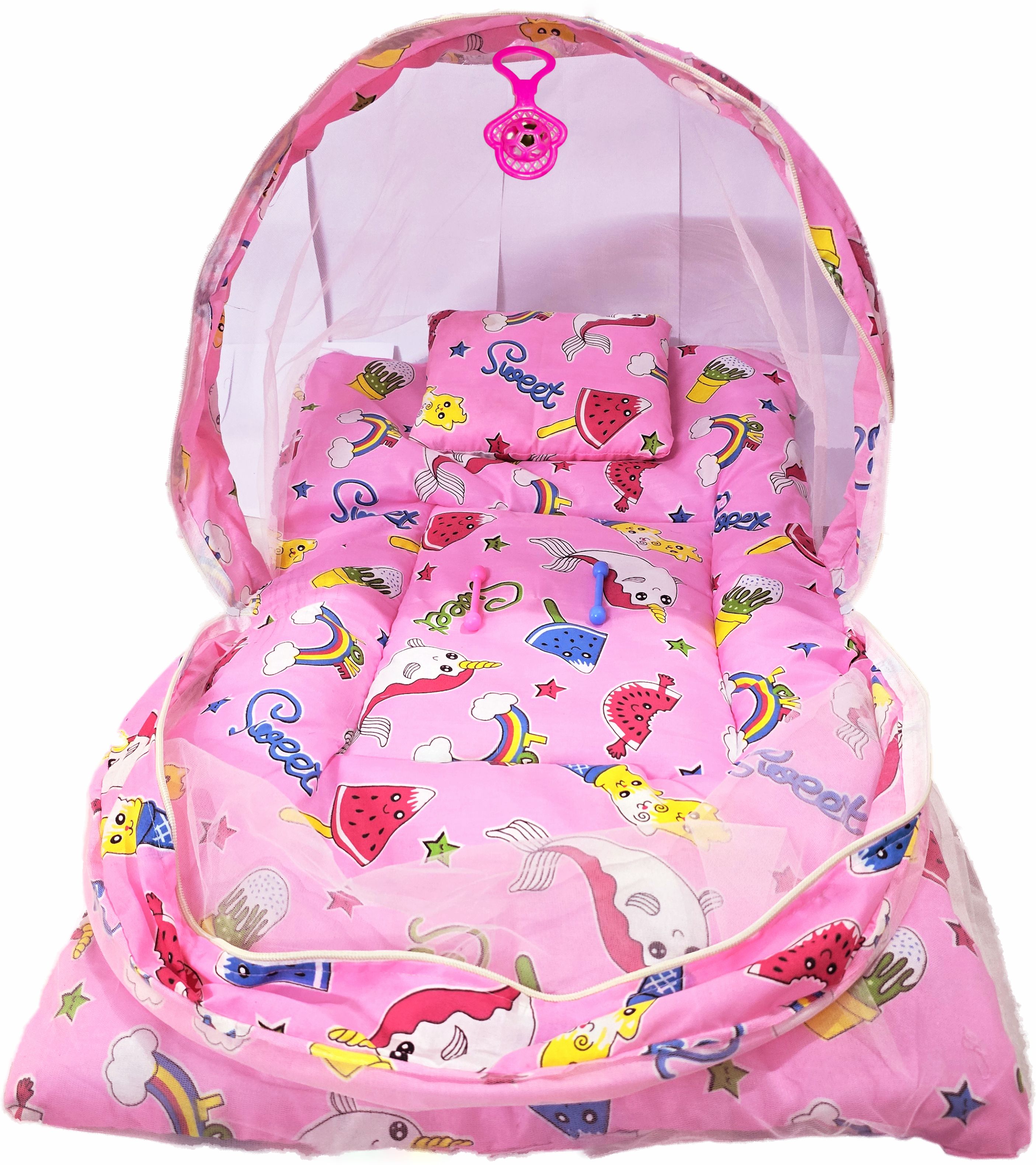 Cotton Kids Washable Baby Net with Soft Pillow Mosquito Net