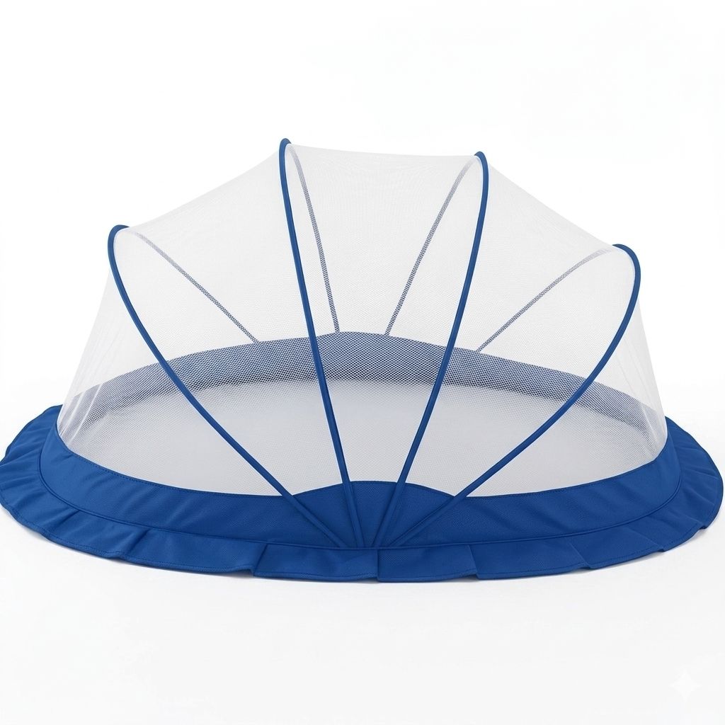 Foldable Baby Mosquito Net | Fine Mesh | Pop-Up Design | 0-24 baby use HDPE - High Density Poly Ethylene Washable Infants Mosquito Net-image-37