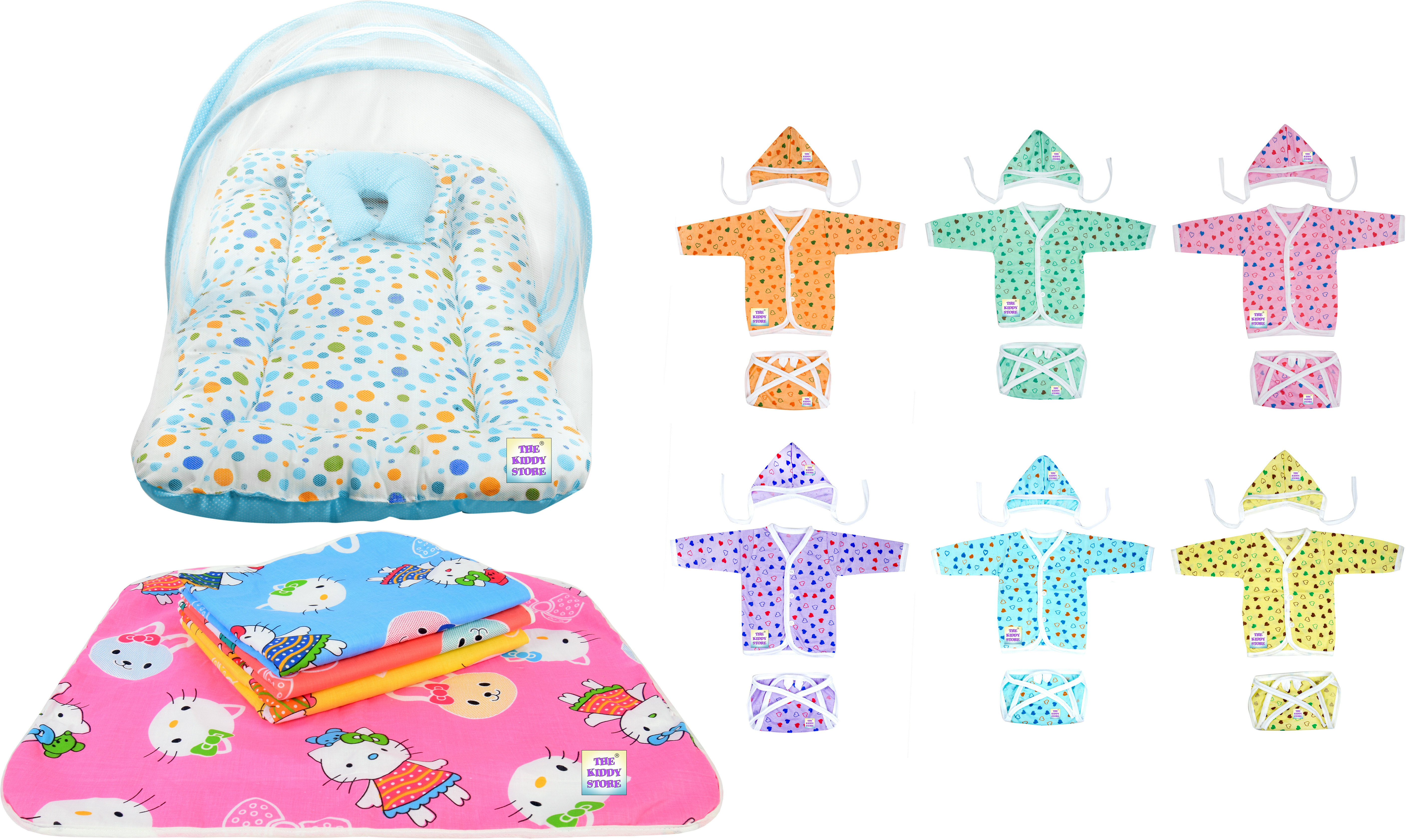 adore stuff Nylon Kids Washable Baby Bedding Set with Mosquito Net Mosquito Net image 1