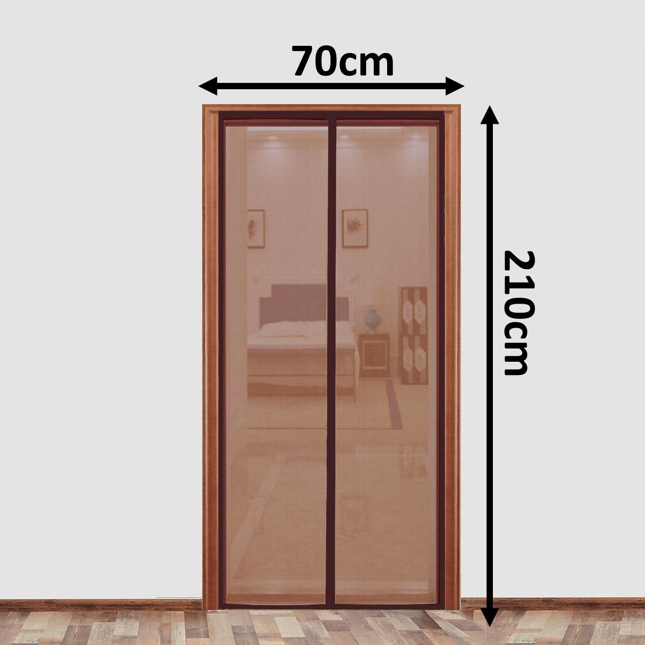 Polyester Adults Washable Auto-Closing Magnetic Door Mosquito Net