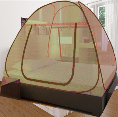 khanjan fashion fab Polyester Kids Washable YELLOW machhardani zero se 3 years mosquito net single machardani zip double be Mosquito Net image 1