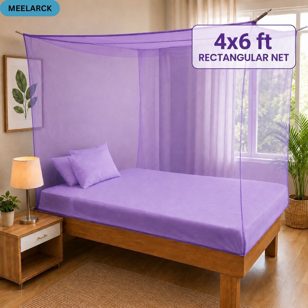 Single bed mosquito protection net (MN-04)4ftx6ft} machhardani HDPE - High Density Poly Ethylene Washable Adults Mosquito Net-image-39