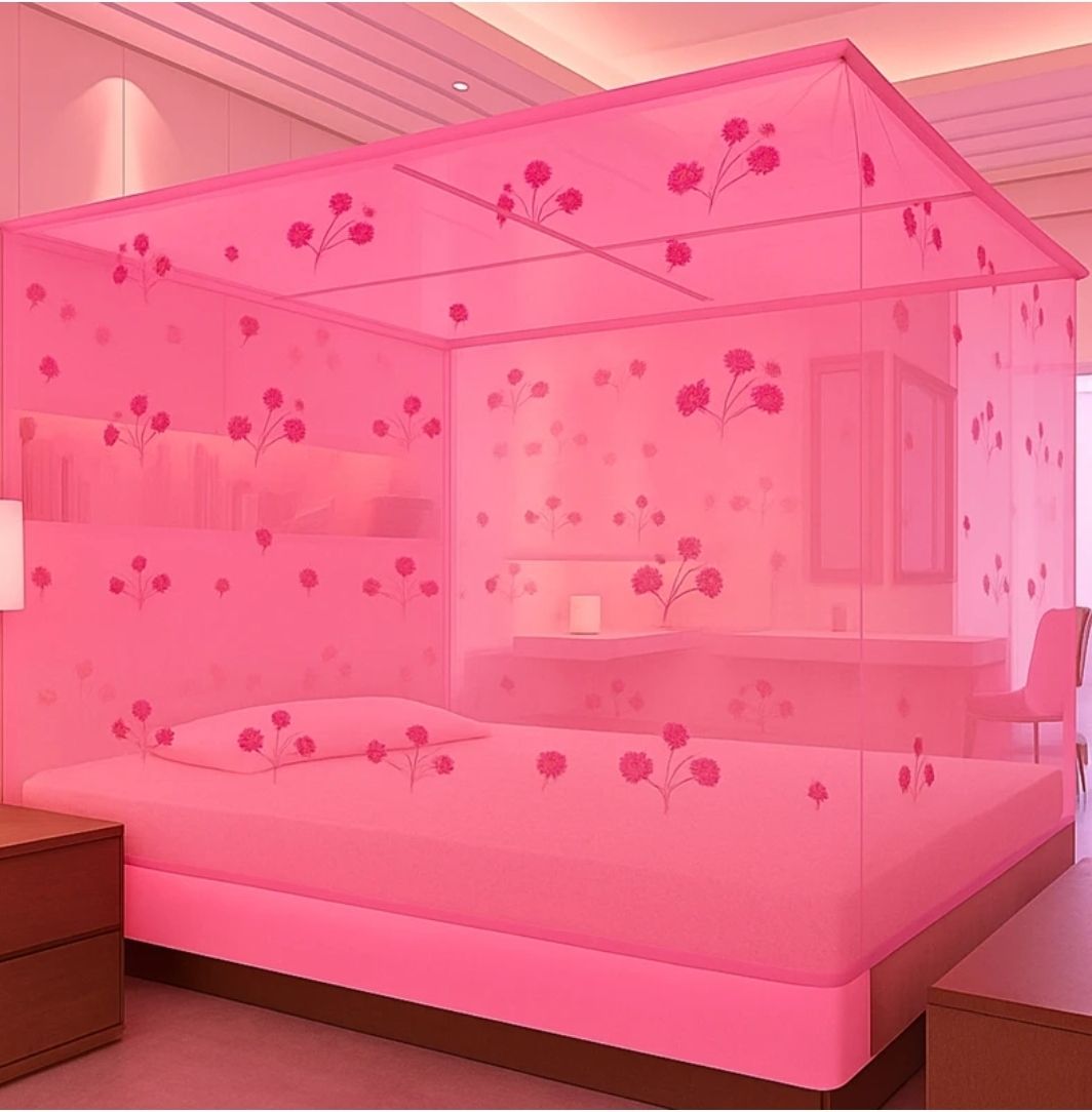 st mosquito centre Paragon Rose pink HDPE - High Density Poly Ethylene Washable Adults Mosquito Net-picture-11