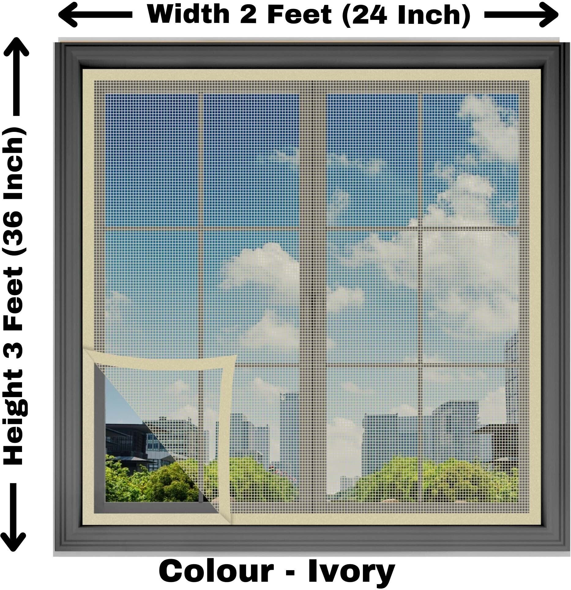 woodluck Fiberglass Mosquito net for window self Adhesive hook & loop tape-3x2 Feet Fibre Washable Adults Mosquito Net-picture-16