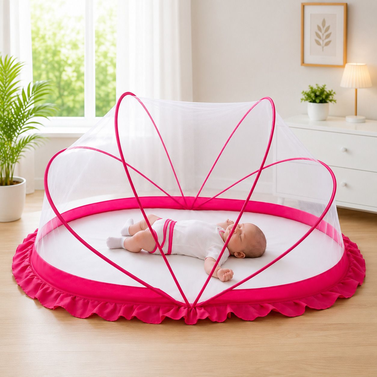 shruty enterprises Baby Mosquito Net (0 To 24) Month HDPE - High Density Poly Ethylene Washable Kids Mosquito Net-picture-13