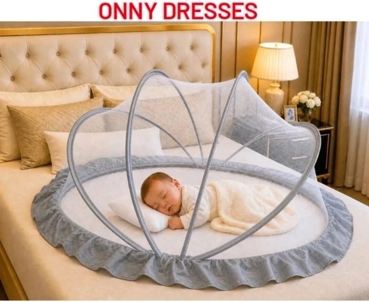 baby mosquito net grey premium soft quality from long lasting HDPE - High Density Poly Ethylene Kids Mosquito Net-image-26