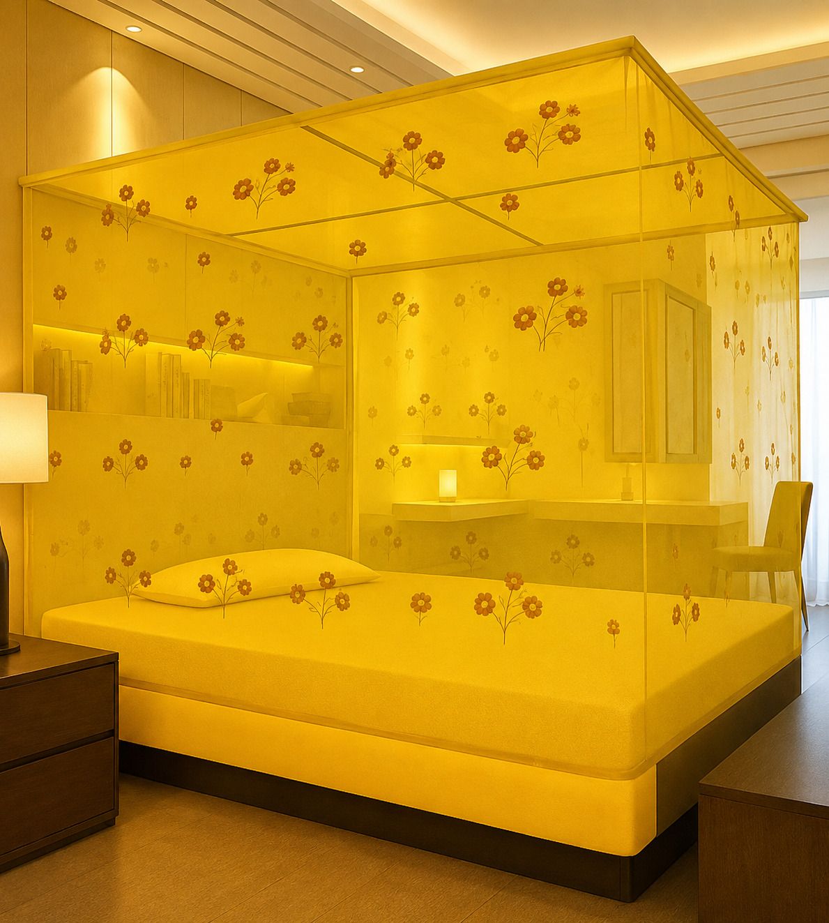 Double Bed Printed Mosquito Net Polyester Washable Kids Mosquito Net-image-47