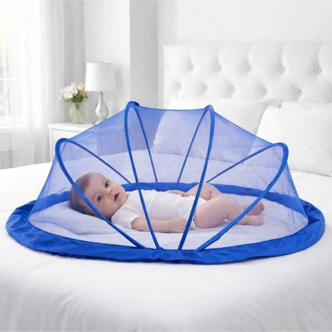 Crib Royal Blue Nylon Washable Infants Mosquito Net-image-25