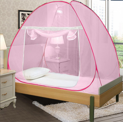 didhiti Polyester Kids Washable PINK-KK-CCC machhardani with stand high quality mosquito net mosquito net round Mosquito Net image 1