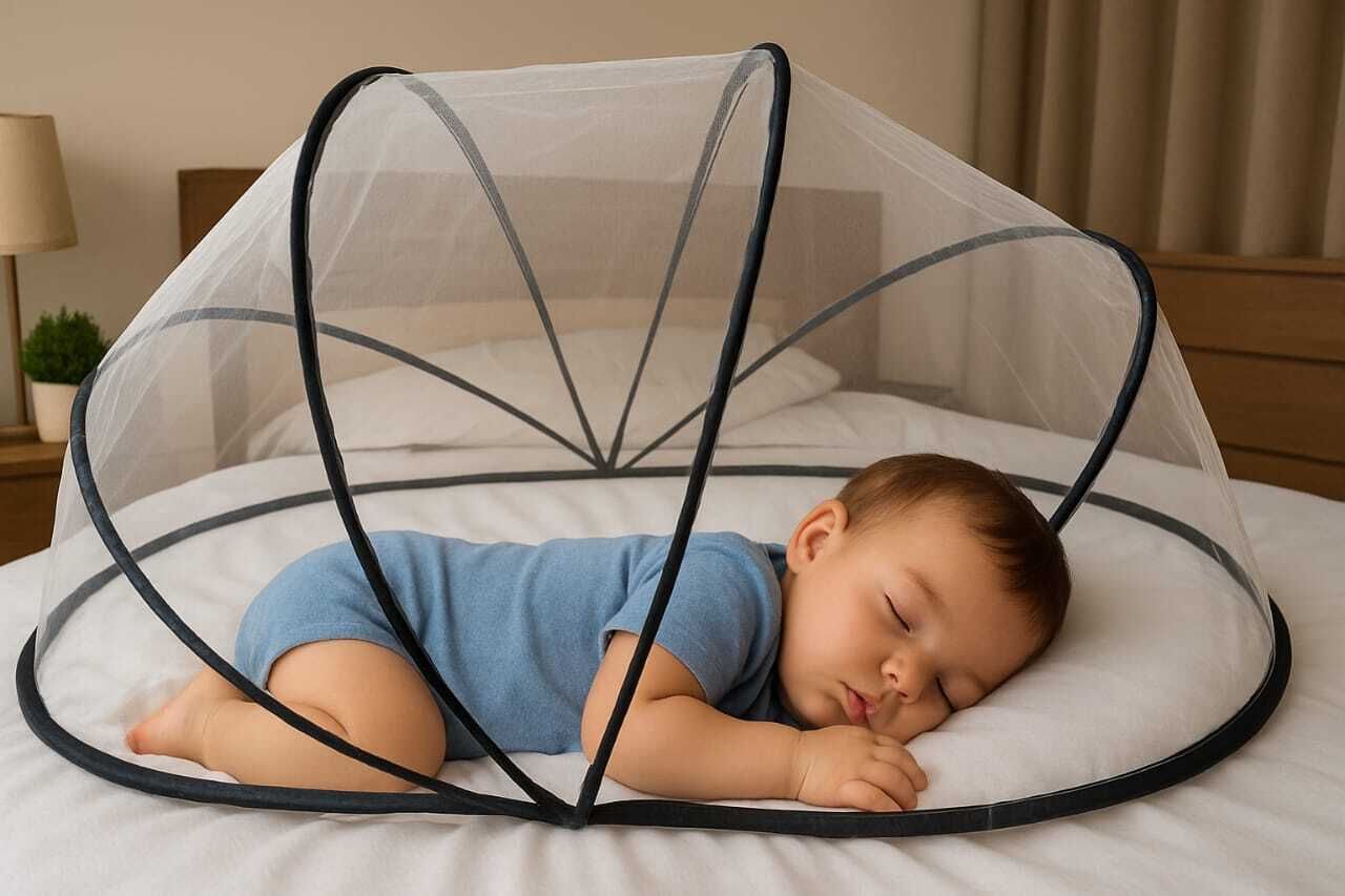 Polyester Kids Washable MOSQIUO NET BABY COLOR VERY ESAY FLODING SIZE 0 TO 36 MONTH BABY MOSARI Mosquito Net