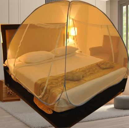 khanjan fashion fab Polyester Infants Washable YELLOW mosquito net price mosquito net nylon double bed machardani parda machar Mosquito Net image 1