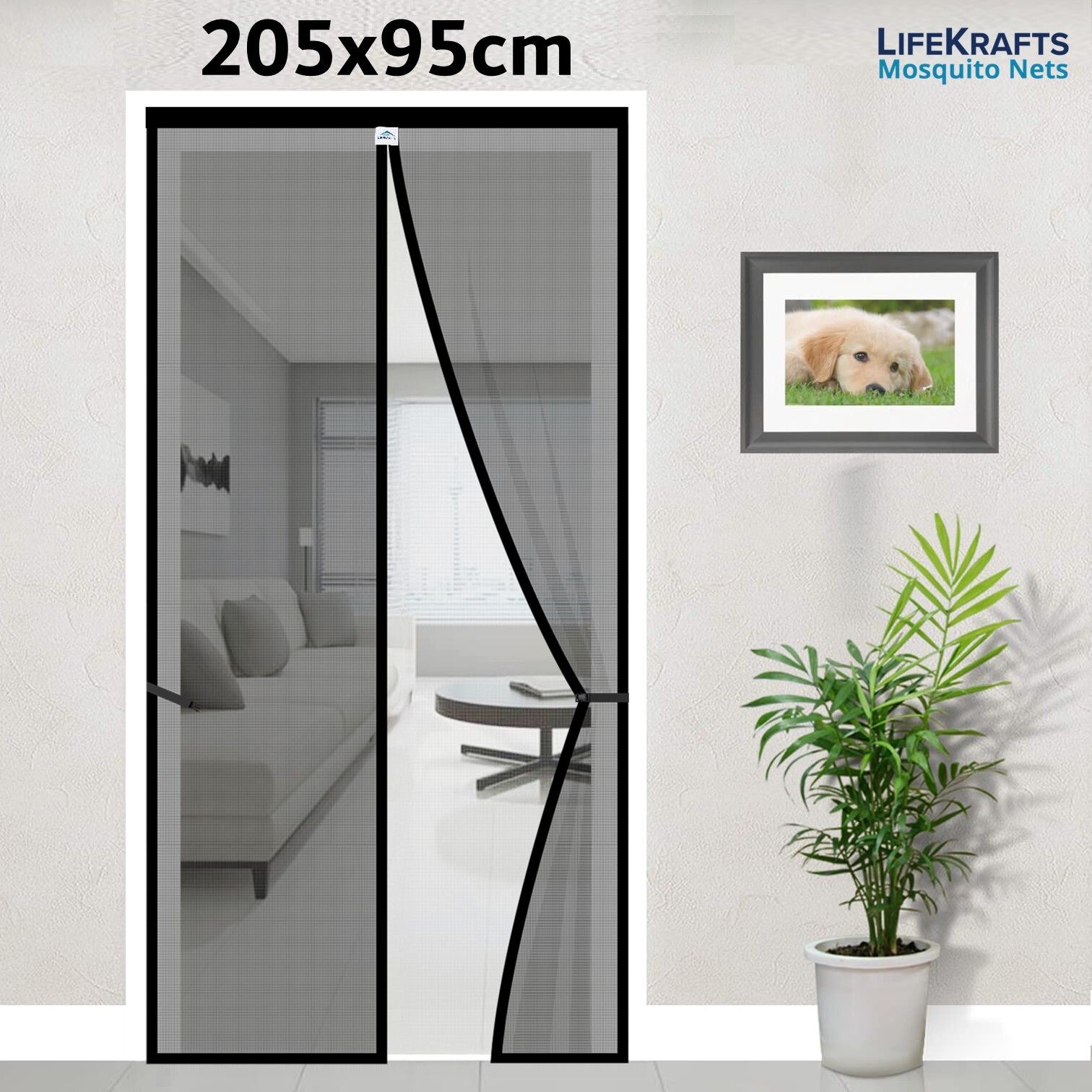120 GSM Fiberglass Magnetic Door Fibre Washable Adults Mosquito Net-image-45