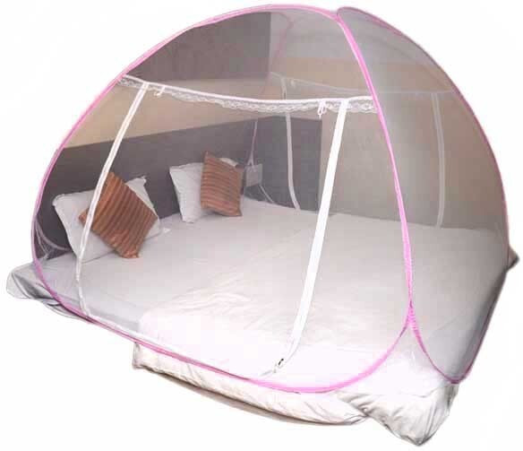 ans Polyester Kids Washable folding mosquito net Single bed Canopy Twist pattern heavy quality Mosquito Net image 1