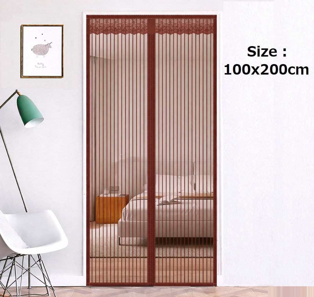 yujasv Auto-Closing Magnetic Door Polyester Washable Adults Mosquito Net Polyester Washable Adults Mosquito Net-picture-13