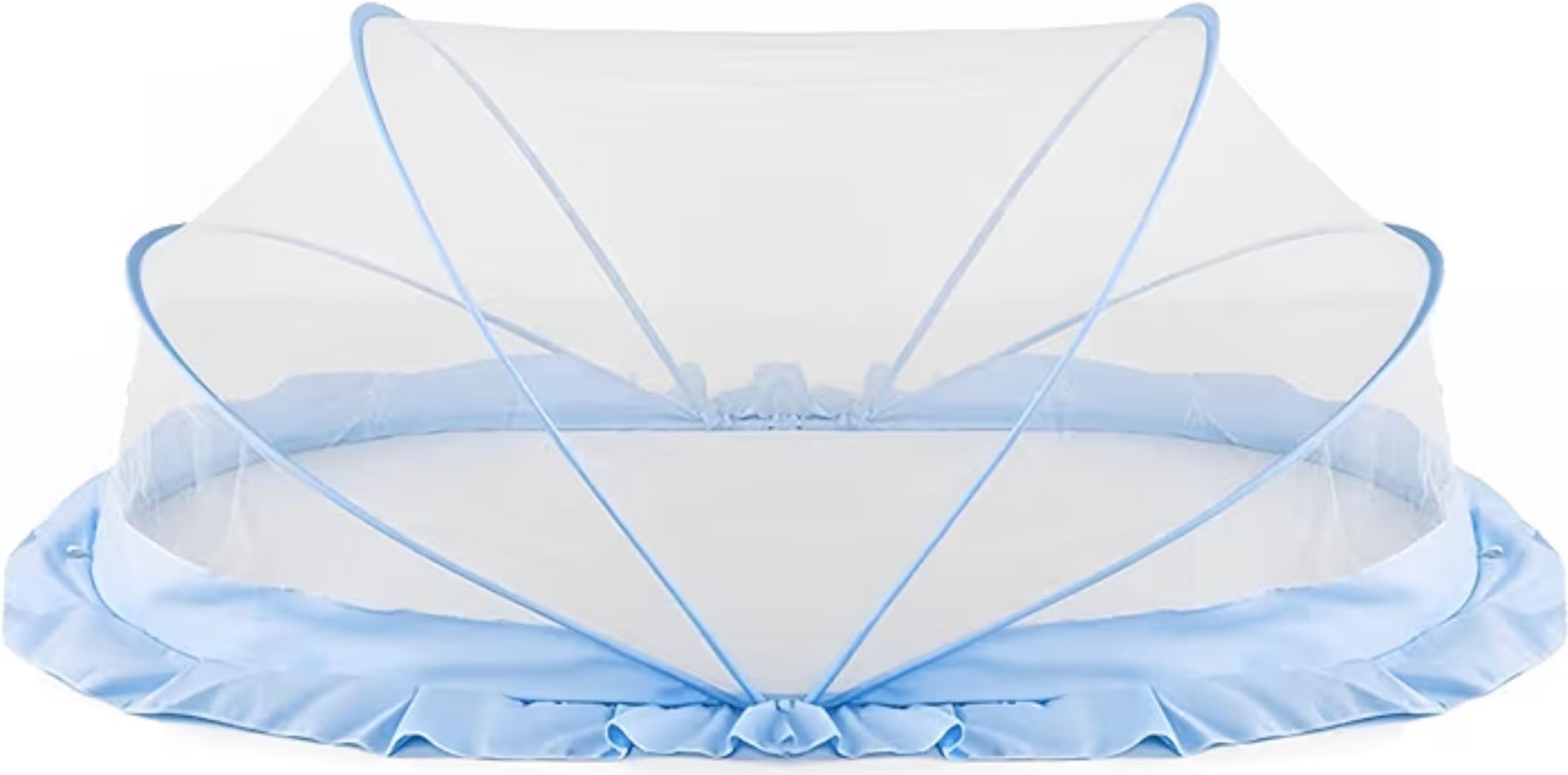 shyam Foldable Baby Mosquito Net for Bed(blue) Polyester Washable Kids Mosquito Net-picture-38