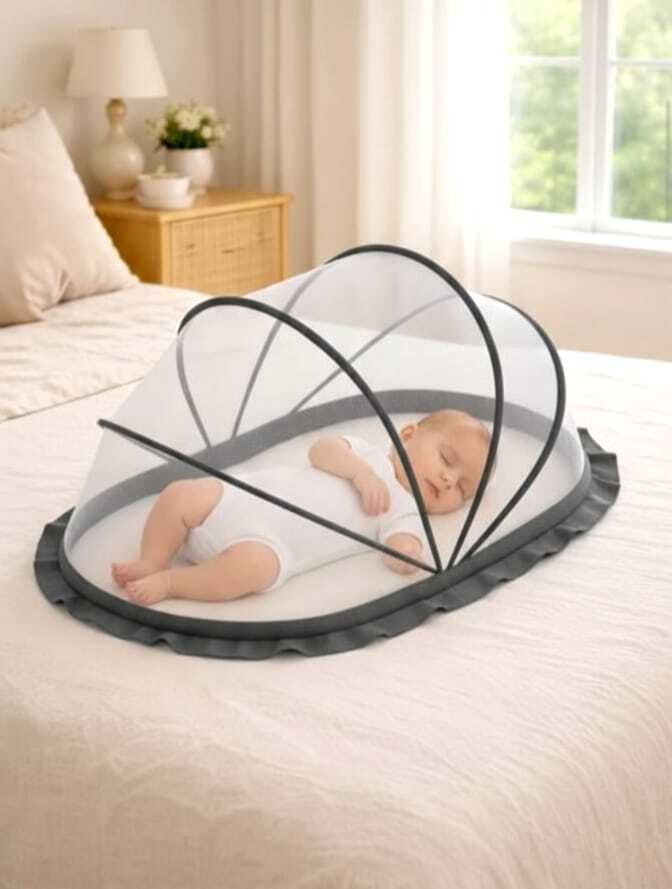Portable Popup Baby Mosquito Net – Foldable Infant Crib with Breathable Mesh HDPE - High Density Poly Ethylene Washable Infants Mosquito Net-image-25