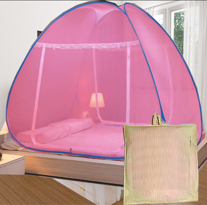 khanjan fashion Polyester Kids Washable PINK machhardani normal mosquito net large mosquito tent net double bed king si Mosquito Net image 1