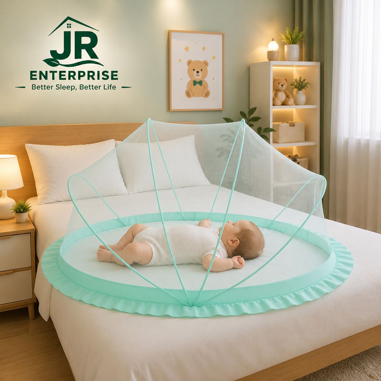 JR Baby crib mosquitonet HDPE - High Density Poly Ethylene Washable Kids Mosquito Net-image-49