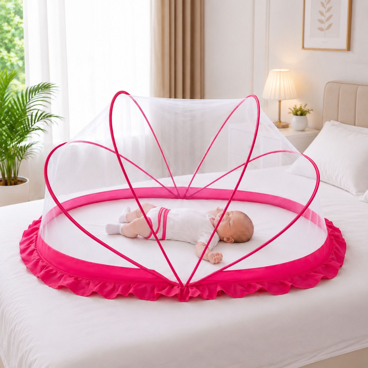 shruty enterprises Baby Mosquito Net (0 To 24) Month HDPE - High Density Poly Ethylene Washable Kids Mosquito Net-picture-26