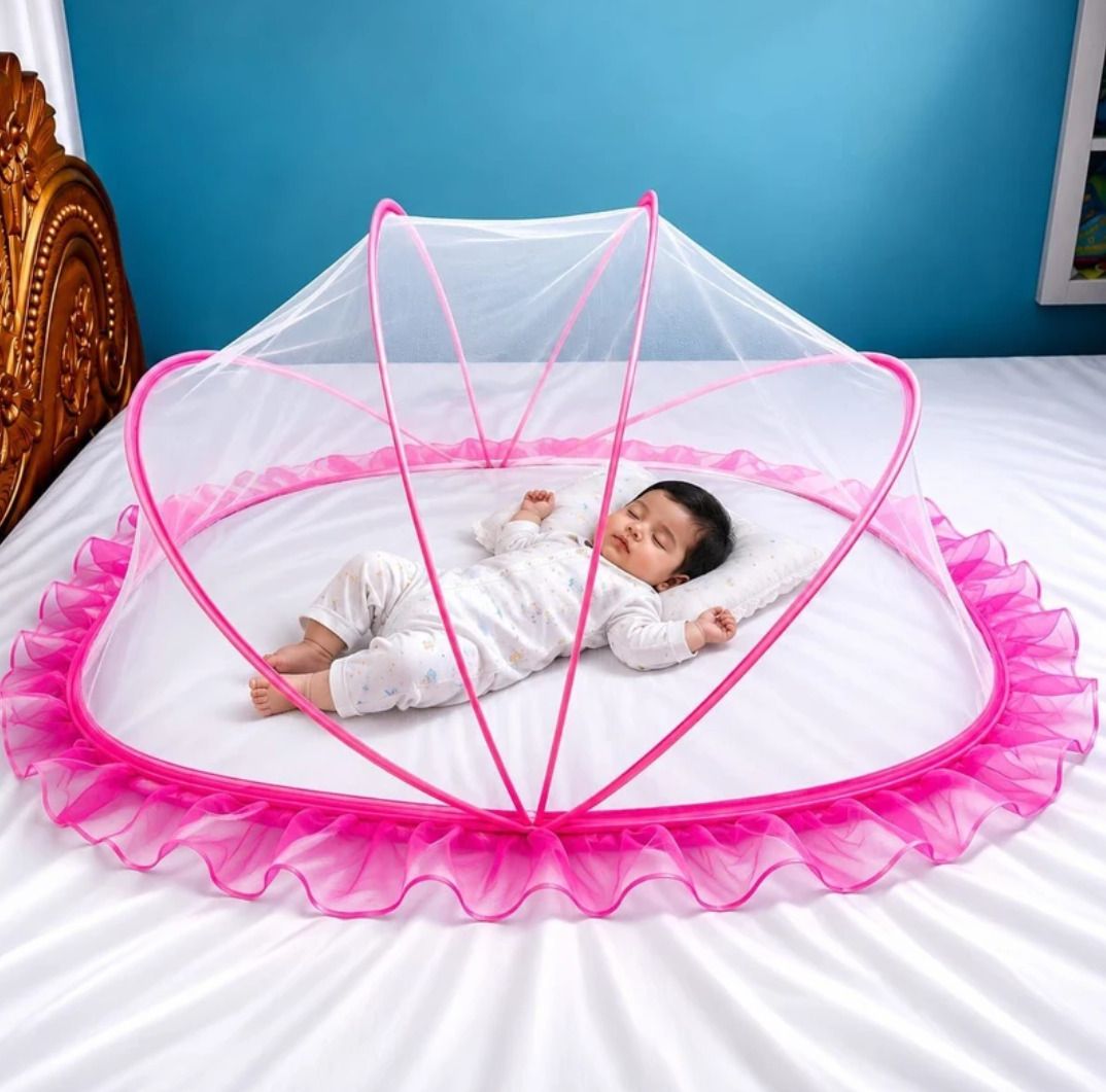 Baby mosquito net polyester washable kids (safe & soft)(size 0 to 24 month) HDPE - High Density Poly Ethylene Washable Kids Mosquito Net-image-33