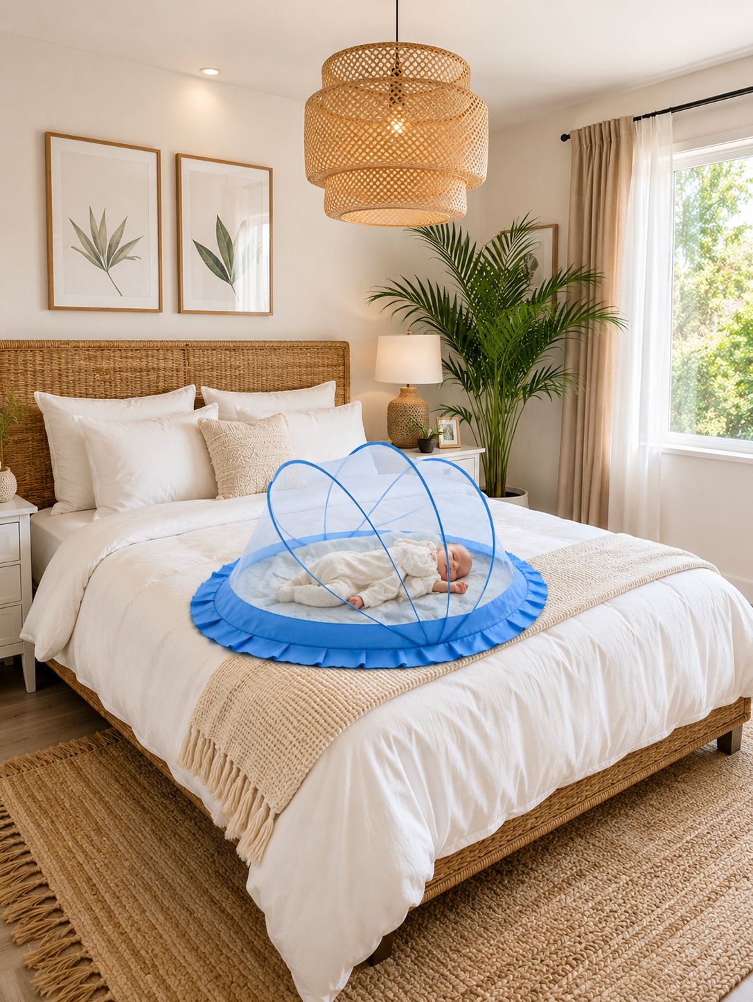 astextile Baby mosquito net foldable mosquito net (0 to 24 month old baby mosquito net) HDPE - High Density Poly Ethylene Washable Kids Mosquito Net-picture-20