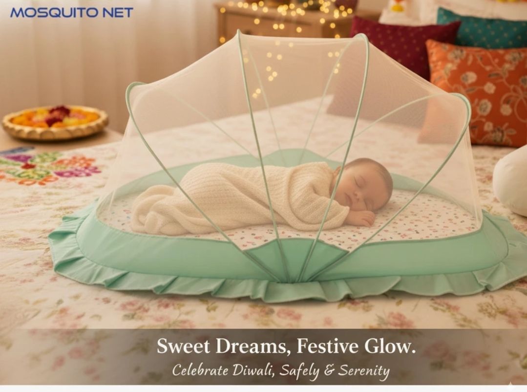 Baby crib folding mosquito size 0 to 24 month single bed HDPE - High Density Poly Ethylene Washable Kids Mosquito Net-image-33